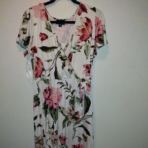 by&by Pink & Green Floral Dress XL